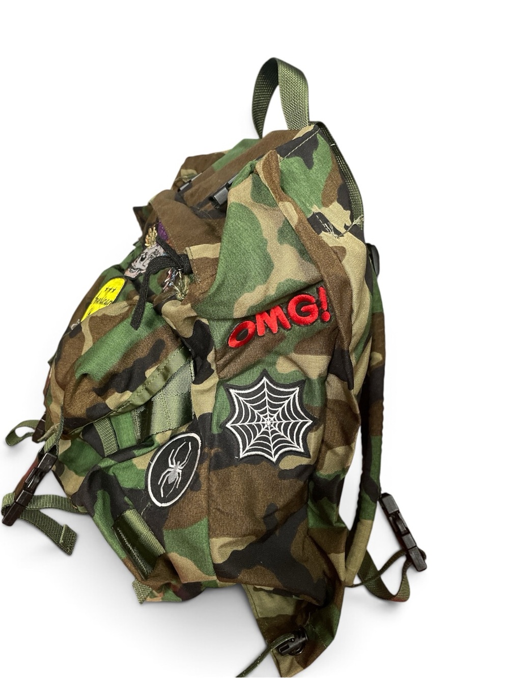 Camouflage Customized Patchwork Backpack - Green Camo unisex - Picture 6 of 6